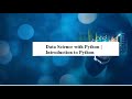 Data Science with Python Course | Introduction to Python
