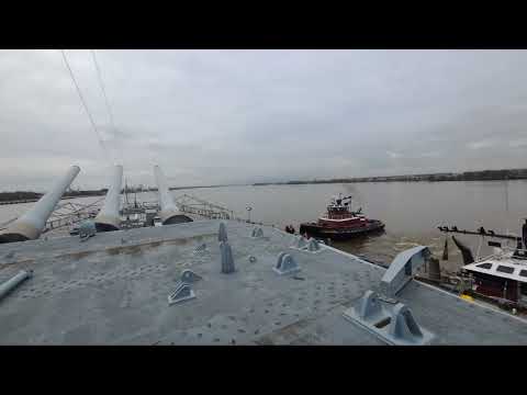 Battleship New Jersey is live Underway to Drydock