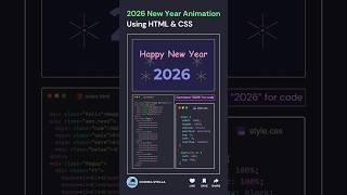 Happy New Year 2026 Animation Using HTML CSS 🥳🎉 #cssanimation #newyear