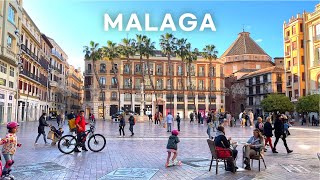 [4K]🇪🇸 Malaga, Spain: Centro Histórico, Cathedral,  Museo Casa Natal de Picasso, El Pimpi  Feb. 2022
