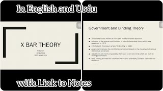 X Bar Theory | Government and Binding Theory in Syntax