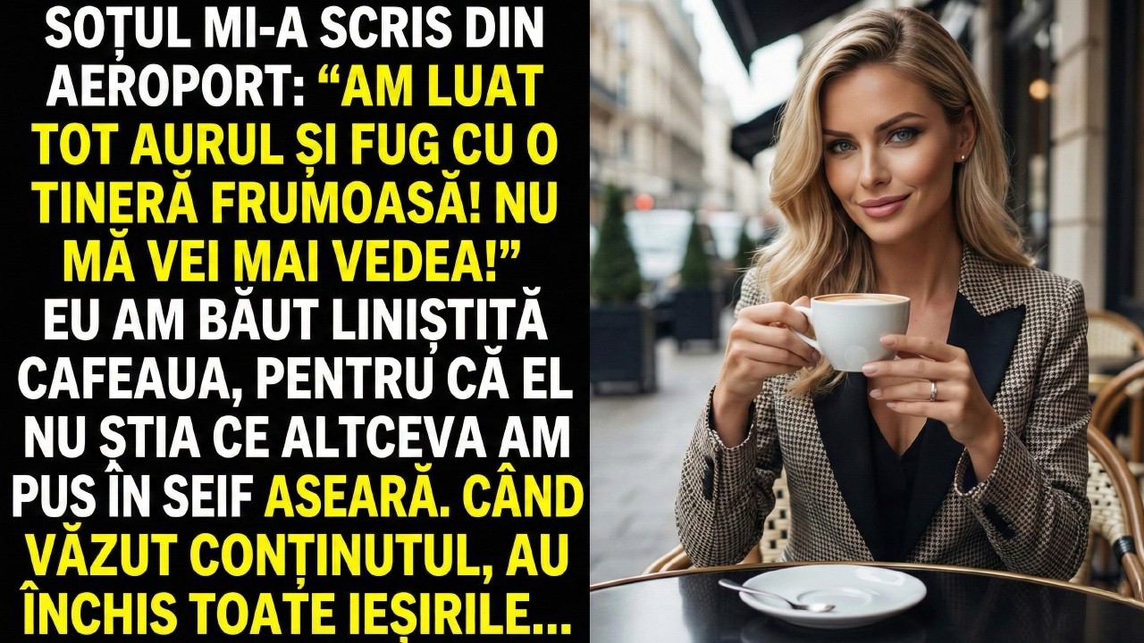 Soțul a furat aurul și a zburat la alta. Eu doar am râs… el nu știa ce altceva am mai pus în acel...