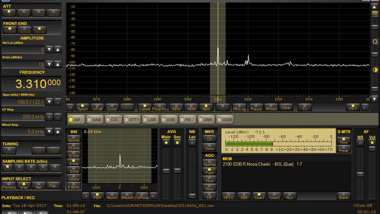 Mosoj Chaski Radio (Bolivia) 3310kHz 4/18/17 ~