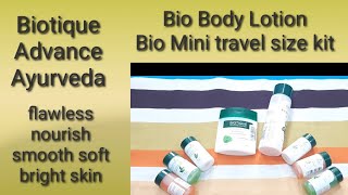 Biotique Body Lotion & Mini Travel Size Kit/Bio Gotu Kola, Winter Cherry, Morning Nector