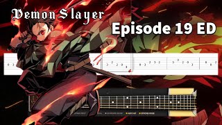 Demon Slayer ED Ep 19 - Kamado Tanjirou no Uta - Guitar tutorial (TAB)