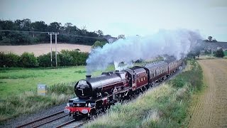 6201 'Princess Elizabeth' In Full Flight Over The Marches - Cathedrals Express 2016