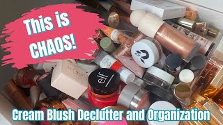 Makeup Declutter and Organization 2024 Cream Blushes