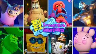 Spongebob Squarepants Trilogy (BFBB, Cosmic Shake, Titans of The Tide) - All Bosses + ENDING