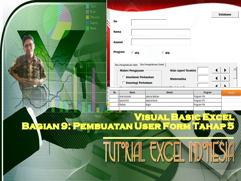 Tutorial Excel Indonesia:Bagian 9: Pembuatan User Form Pada Macro Excel Tahap 5