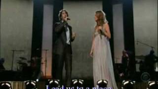 Celine Dion & Josh Groban live "The Prayer" [with lyrics] chords