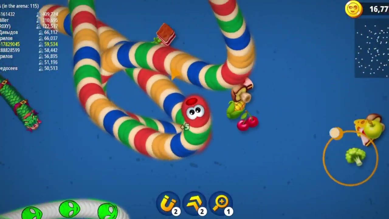 Wormzone best gameplay world's biggest score shokd 😱😂😮