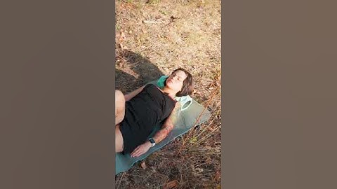 Yoga in nature from Evelina in a black dress #yoga