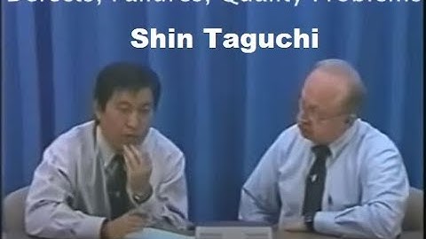 Shin Taguchi  explains the problem with Noise in production processes
