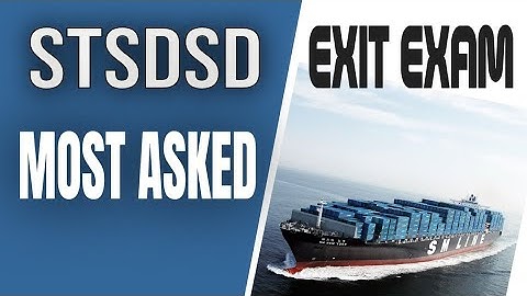 STSDSD exit exam questions and answers, d g shipping india
