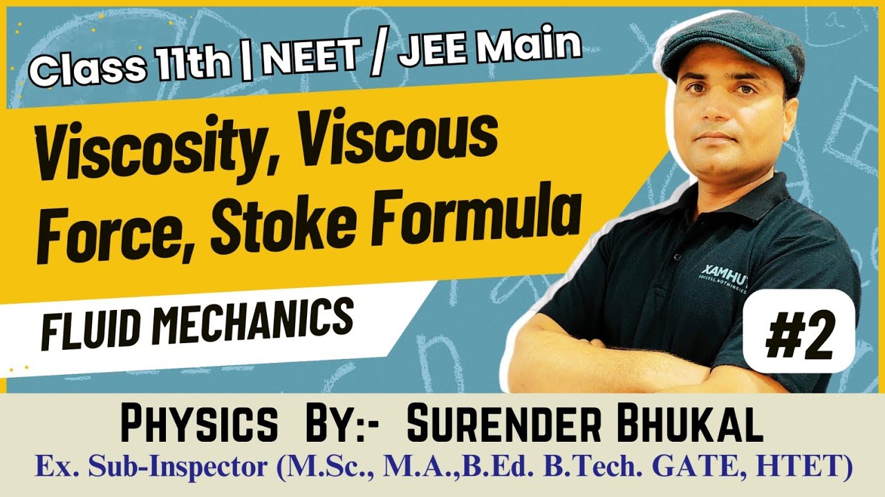 Viscosity And Viscous Force Types of Flow Stoke's Formula