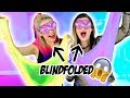 Blindfolded Slime Challenge! Making Giant Fluffy Slime With Cloe Couture!