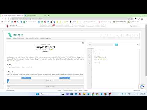 beecrowd 1004 simple product in c