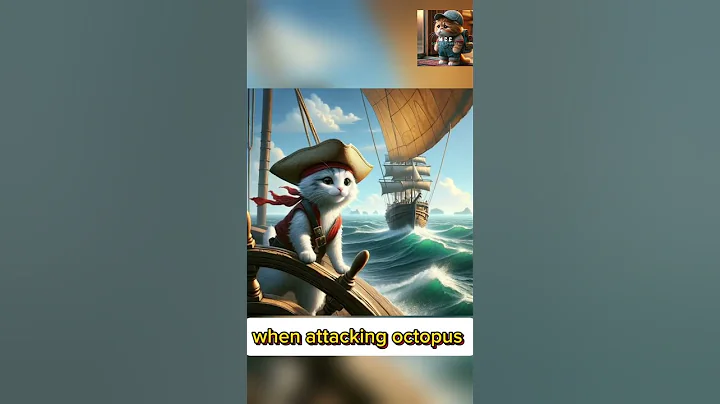 cat vs giant octopus scary fight