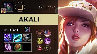 Akali Carry vs Caitlyn - NA Grandmaster Patch 26.16