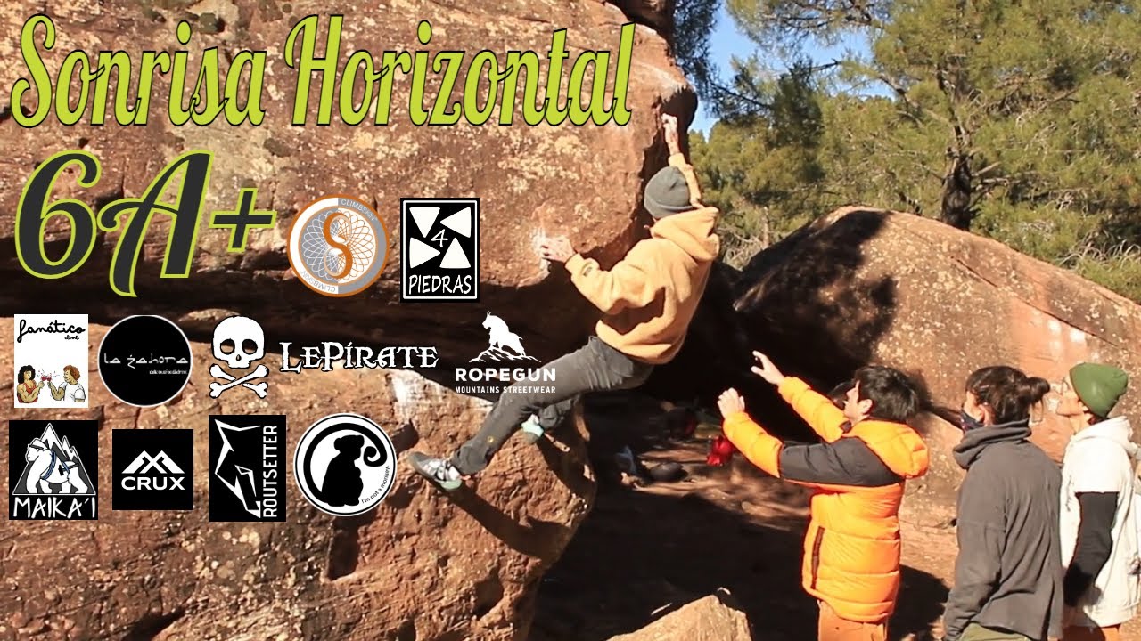 Sonrisa Horizontal 6A+ | Albarracín Boulder | Sector Parking