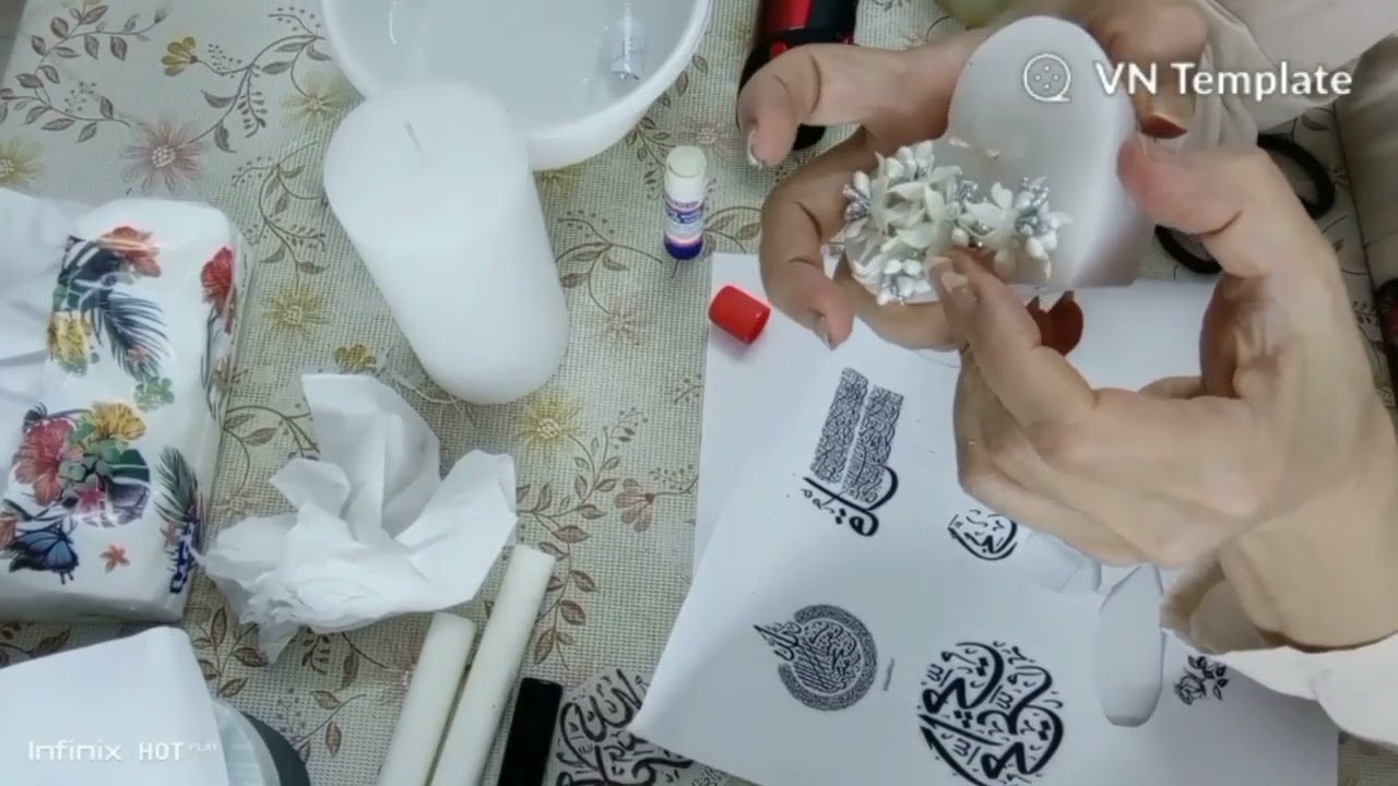 الدرس الحادي عشر ...الطباعه على الشموع بطرق سهله واحترافيه ...