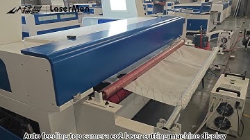 LM-1610 150W CCD camera fabric co2 laser cutting machine#lasermen #lasercuttingmachine