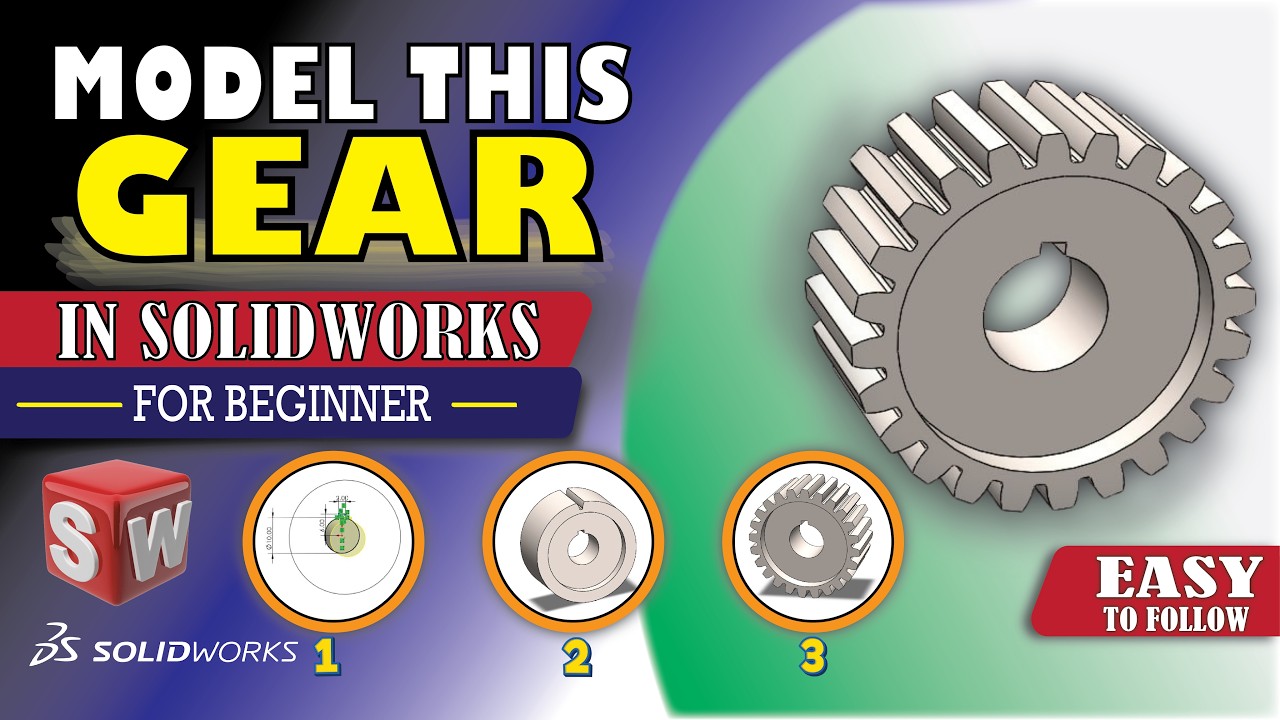 Solidworks Examples Gear Train MODEL THE GEAR IN SOLIDWORK SEP BY STEP FOR BEGINNER - YouTube