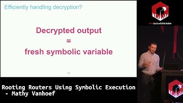 Rooting Routers Using Symbolic Execution   Mathy Vanhoef