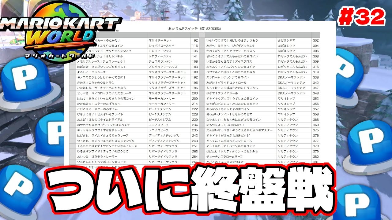ついにガチ勢の作ってくれた押してないPスイッチリスト終盤戦！【マリオカートワールド】#32