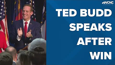 Ted Budd speaks after Senate win