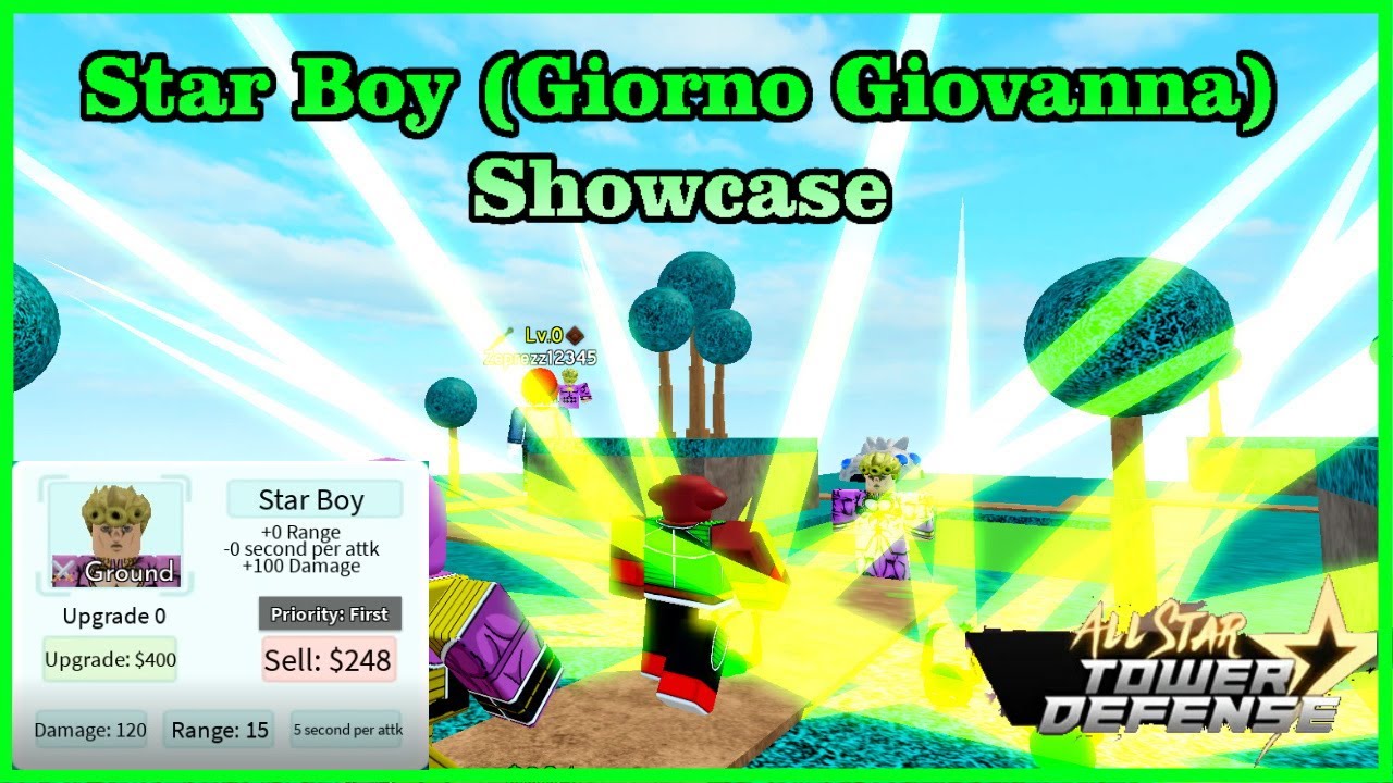 Star Boy (Giorno Giovanna), Roblox: All Star Tower Defense Wiki