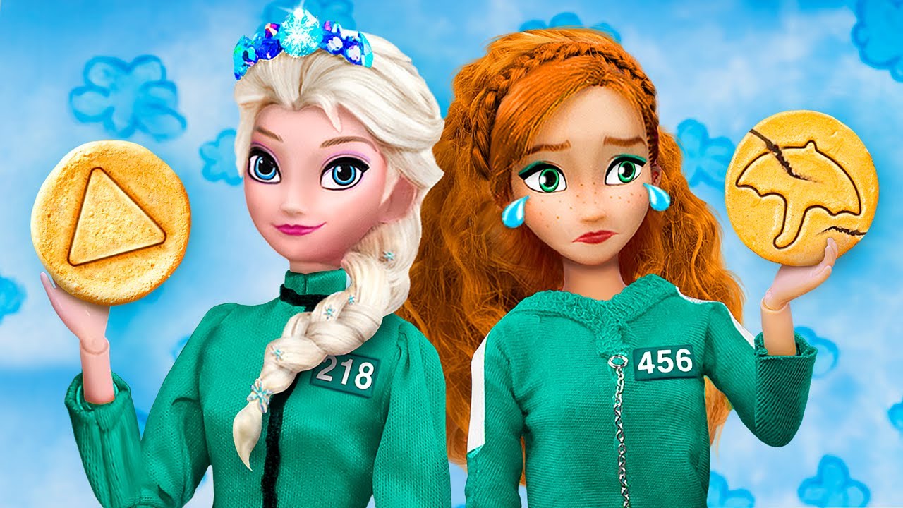 9 DIYs de Frozen / El Juego del Calamar para Muñecas de Disney - YouTube