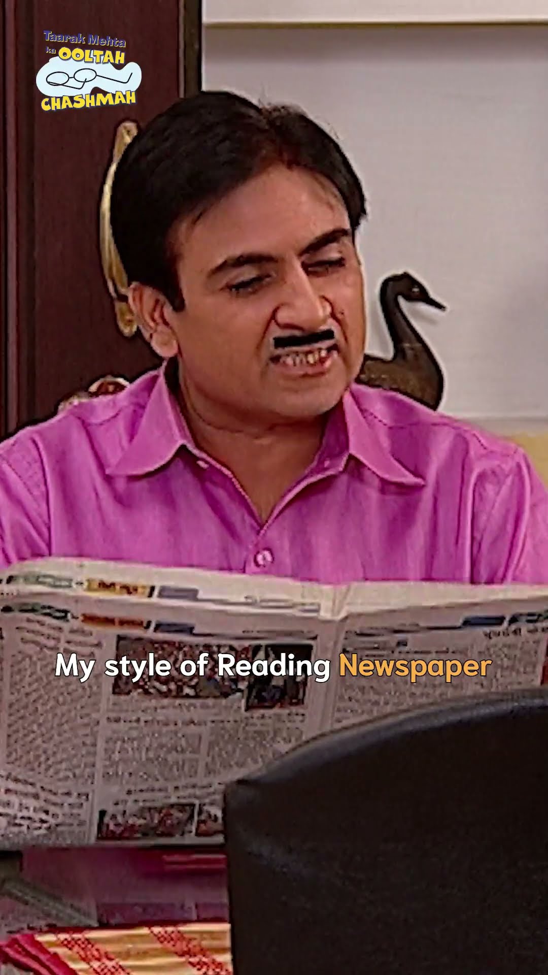 My style of reading newspaper! #tmkoc #relatable #kumbh #funny #shorts #reels #relatives #news