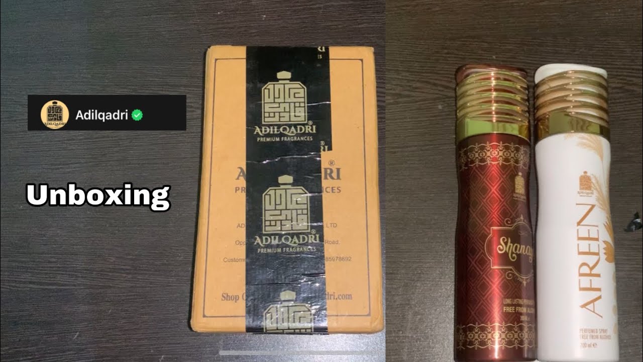 AdilQadri Shanaya deodorant Afreen deodorant 200 ML SKU unboxing in Hindi YouTube