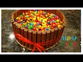 M&amp;M Candy Cake | With Kit Kats! [A SUPER EASY HOLIDAY CAKE]