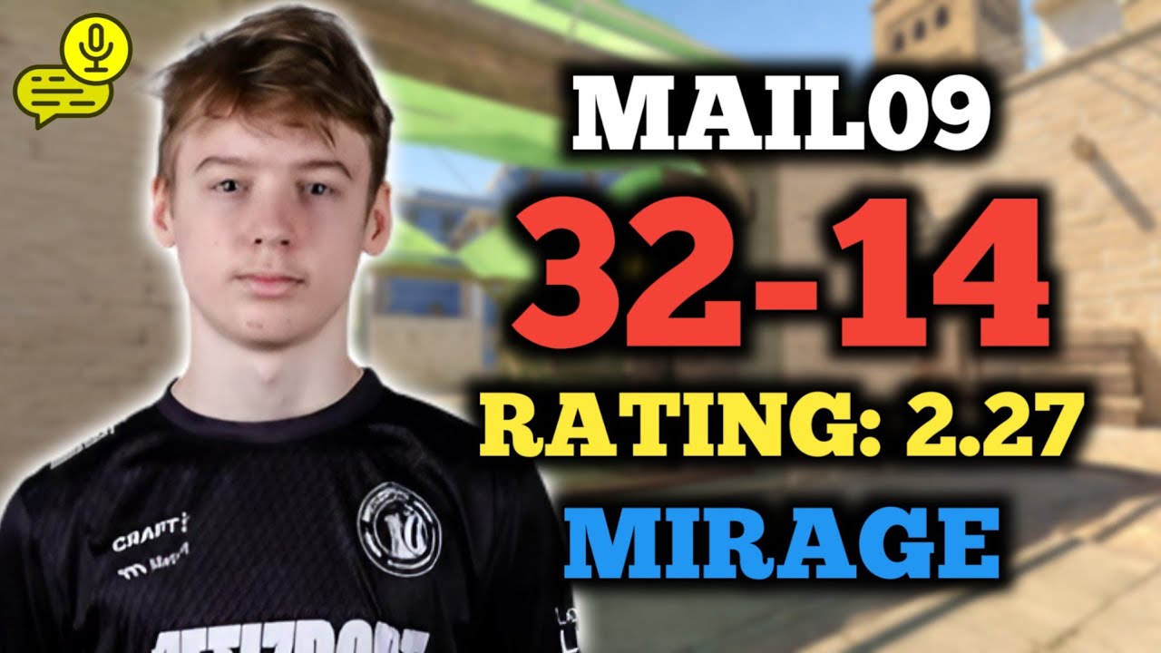 MAIL09 (32-14) RT: 2.27 | EU FACEIT (MIRAGE) +VOICE | CS2 POV