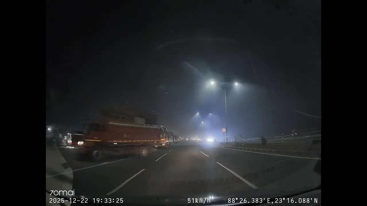 Evening Drive on NH12 - Back From Murshidabad continued 14 - dash cam