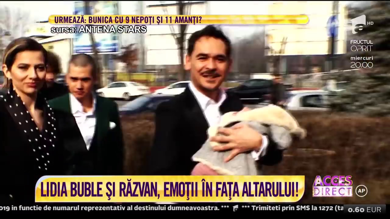 Lidia Buble și Răzvan Simion, emoții în fața altarului Au botezat-o un copil