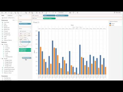 How to create a Stacked Side-by-side Bar Charts in Tableau