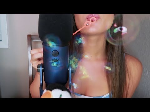 ASMR - Blowing Bubbles, Bubble Popping, and Mouth Sounds