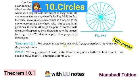 10th class math| chapter 10| 🤷‍♀️Circles| 🙋‍♂️Theorem 10.1|CBSE|NCERT|with notes|