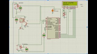 Solar charger using pic16F877A | Proteus Simulation screenshot 3