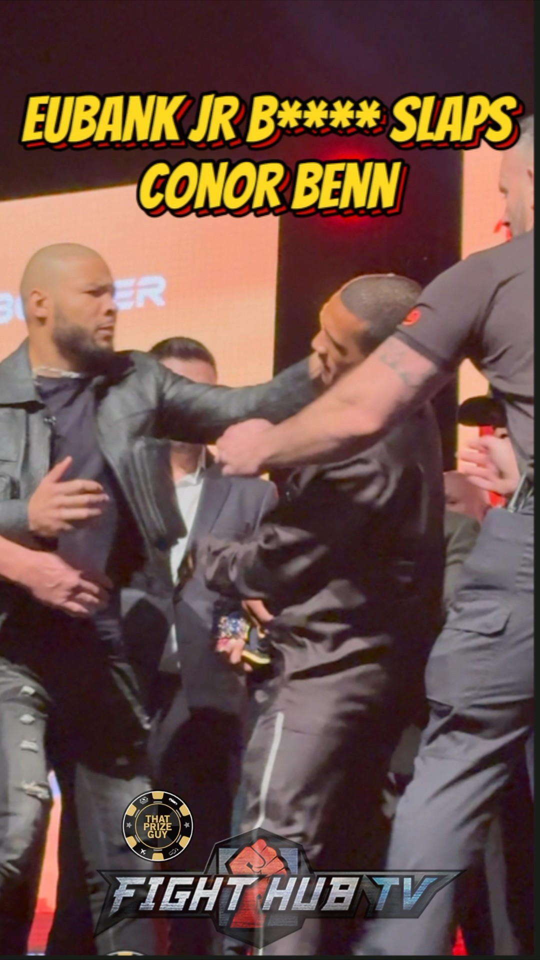 Eubank Jr B*** SLAPS Conor Benn with EGG \u0026 BRAWL BREAKS OUT!