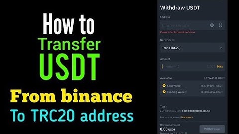 Hoe USDT over te maken van Binance naar een TRC20-adres en andere beurzen | btc | bitcoin | crypto