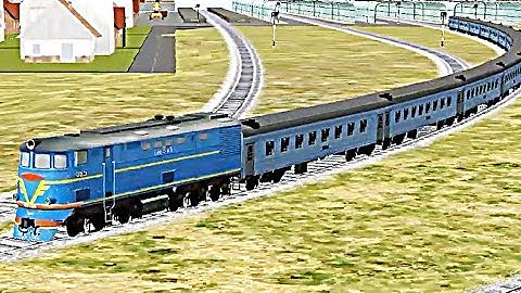 Train Sim - Mountain Pass Using Diesel Passenger Locomotive TE7 - Simulasi Kereta Api