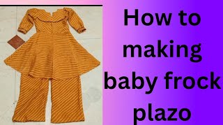 Baby frock cutting and stiching#silaisikhe#babyfrockplazo#dress#simplefrock #frockcuttingandstiching