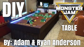 DIY Monster Jam Play Table!!! Done by Adam & Ryan Anderson!