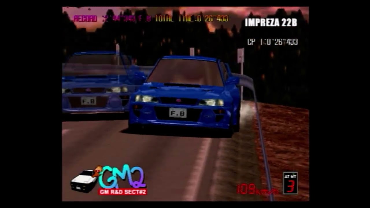 PS2版バトルギア2 超上級順走TA(裏榛名 上り) 文太インプ 2'44''343