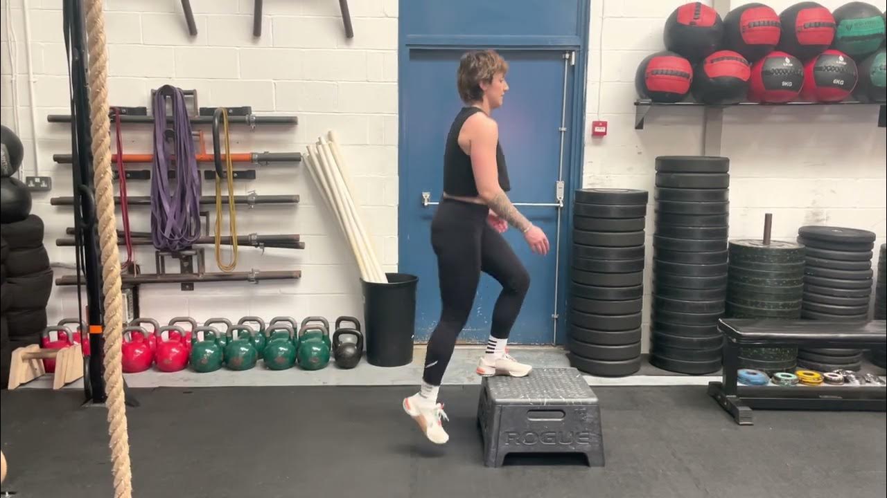 Step Back Burpee onto Box (low impact Burpee) YouTube