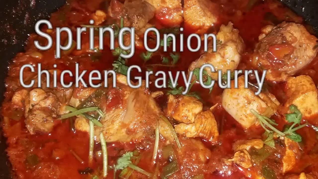 Spring onion chicken gravy curry.....!!! Ullikadala kodikoora super